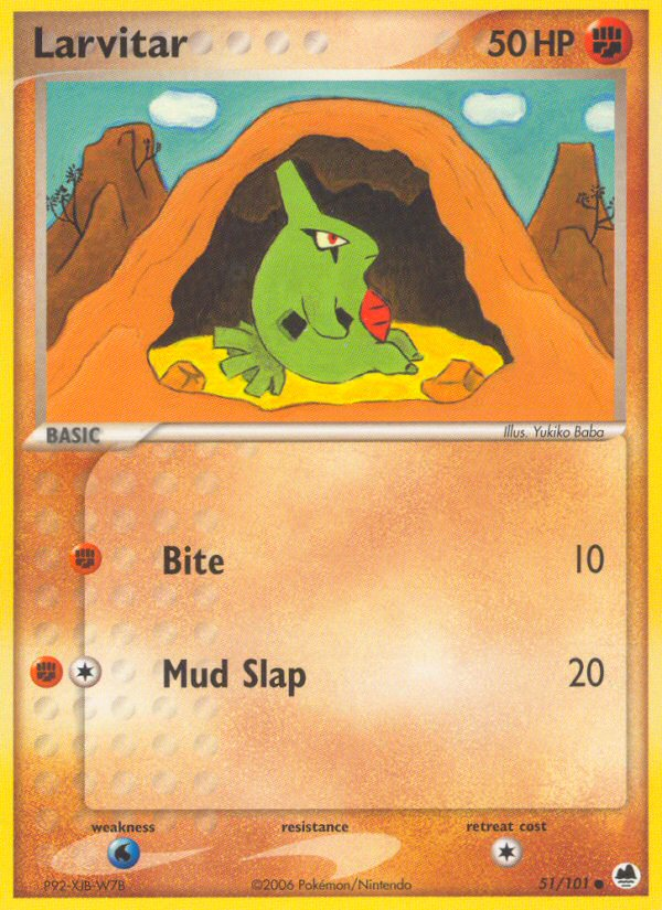 Larvitar (51/101) [EX: Dragon Frontiers] | Odin's Place