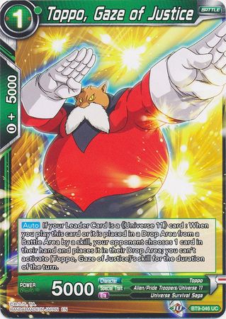 Toppo, Gaze of Justice (BT9-046) [Universal Onslaught] | Odin's Place