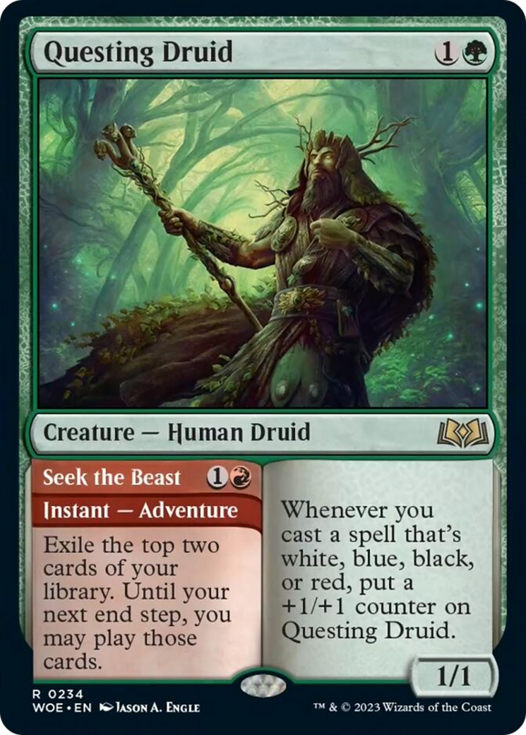 Questing Druid // Seek the Beast [Wilds of Eldraine] | Odin's Place