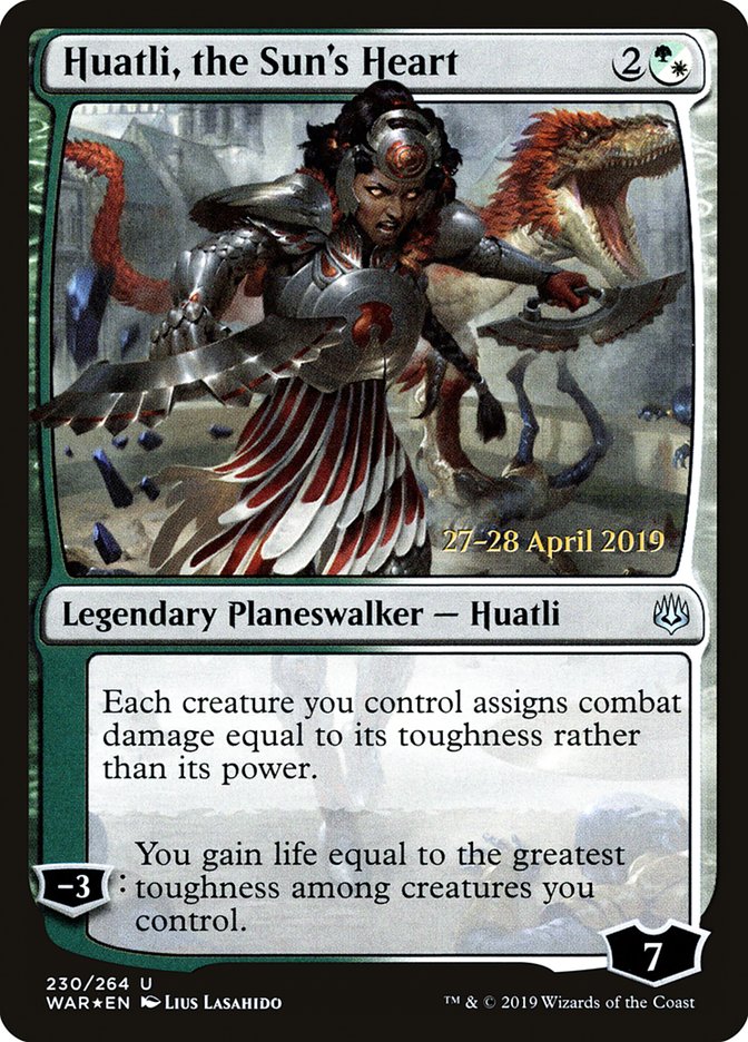 Huatli, the Sun's Heart (230) [War of the Spark Prerelease Promos] | Odin's Place