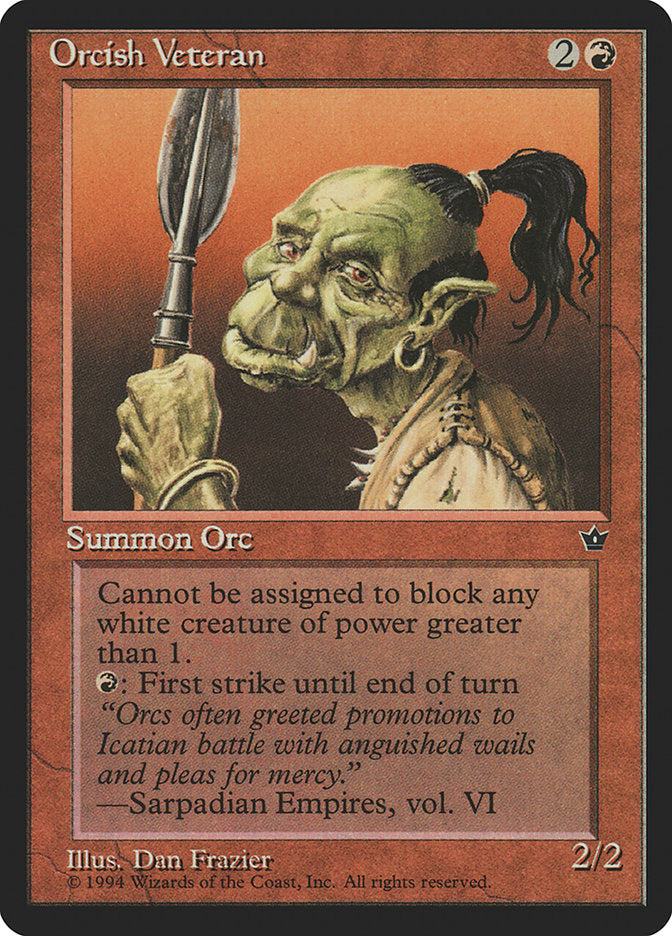 Orcish Veteran (Dan Frazier) [Fallen Empires] | Odin's Place