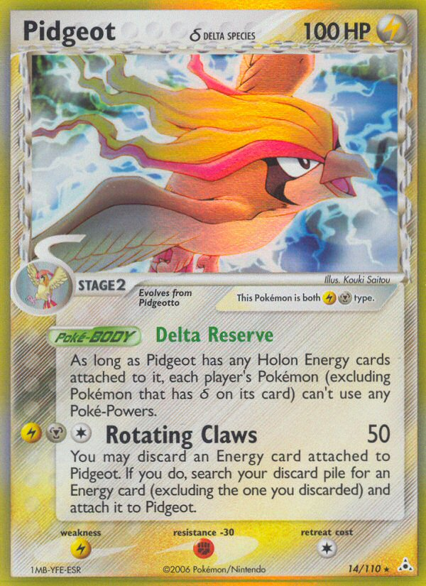 Pidgeot (14/110) (Delta Species) [EX: Holon Phantoms] | Odin's Place
