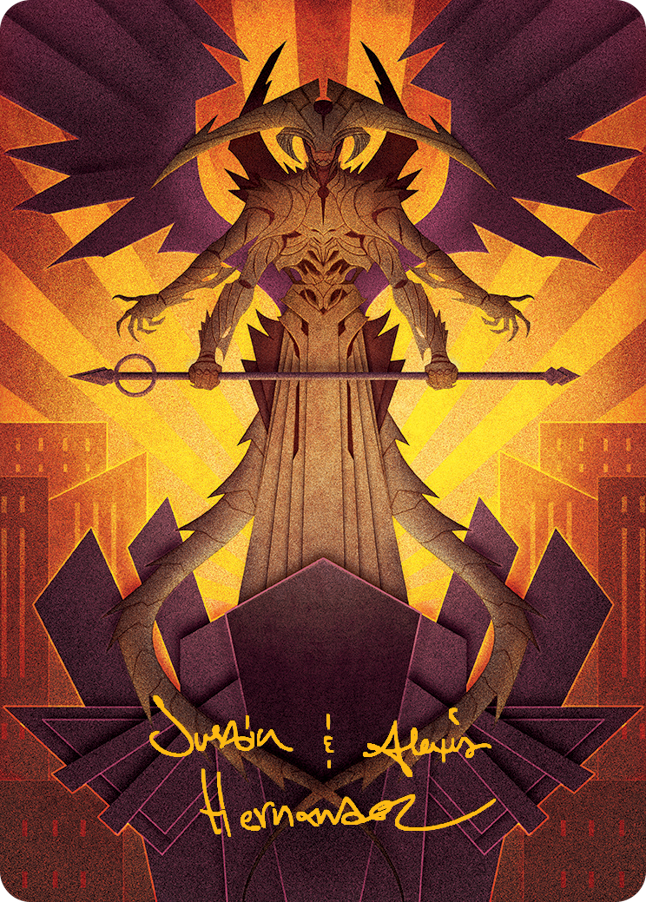 Atraxa, Praetors' Voice Art Card (Gold-Stamped Signature) [March of the Machine Art Series] | Odin's Place