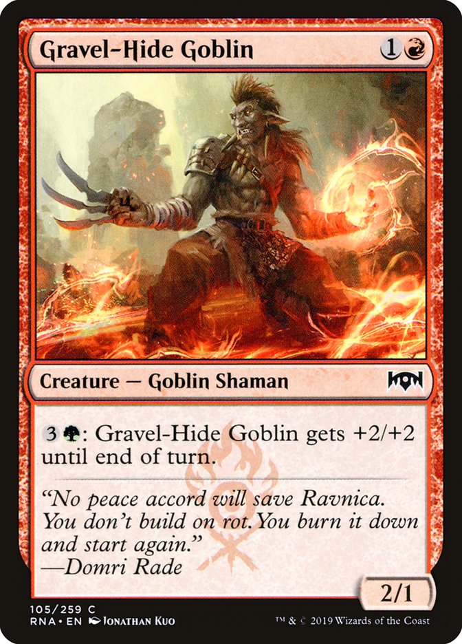 Gravel-Hide Goblin (105) [Ravnica Allegiance] | Odin's Place