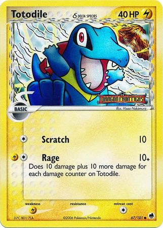Totodile (67/101) (Delta Species) (Stamped) [EX: Dragon Frontiers] | Odin's Place