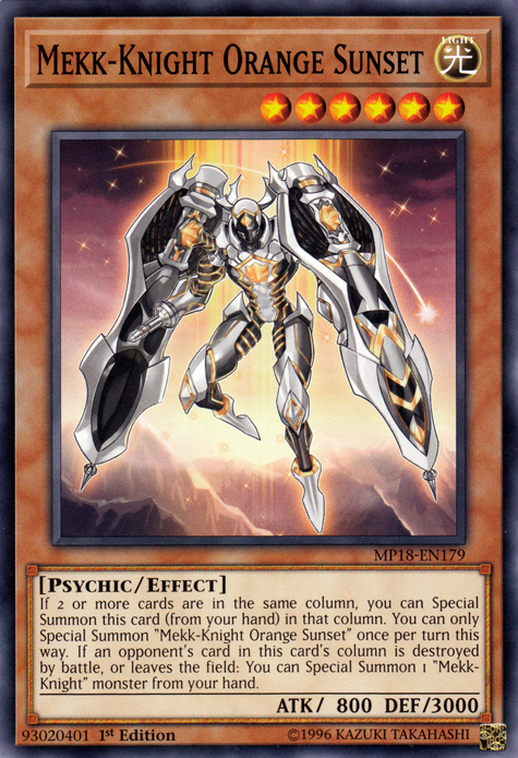 Mekk-Knight Orange Sunset [MP18-EN179] Common | Odin's Place