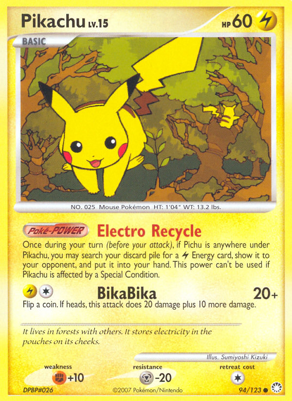 Pikachu (94/123) [Diamond & Pearl: Mysterious Treasures] | Odin's Place