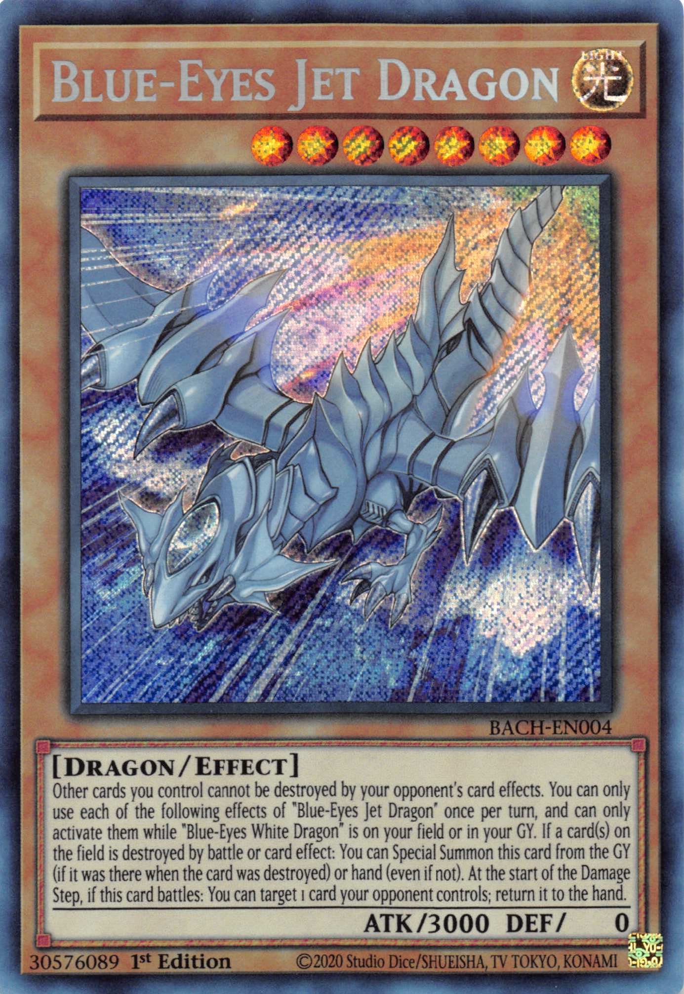 Blue-Eyes Jet Dragon [BACH-EN004] Starlight Rare | Odin's Place