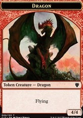 Dragon (006) // Gold Double-Sided Token [Commander 2017 Tokens] | Odin's Place