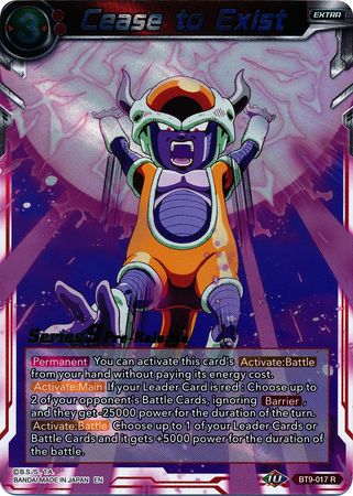Cease to Exist (BT9-017) [Universal Onslaught Prerelease Promos] | Odin's Place