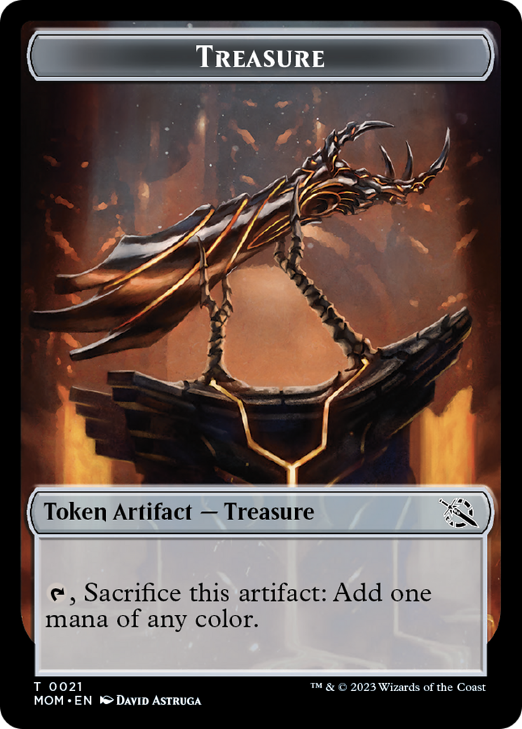 Treasure (21) // Spirit (14) Double-Sided Token [March of the Machine Tokens] | Odin's Place