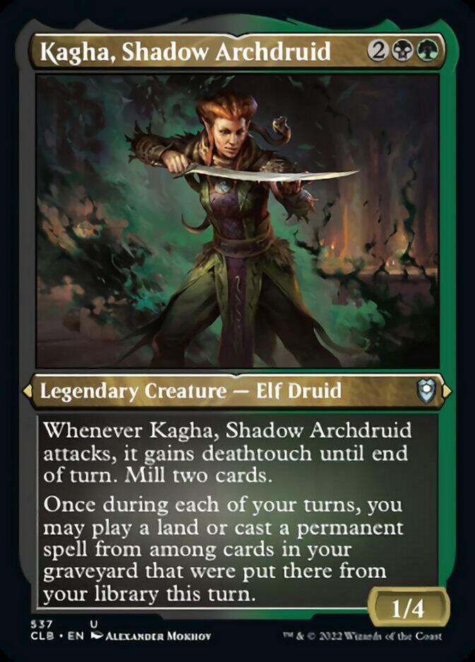 Kagha, Shadow Archdruid (Foil Etched) [Commander Legends: Battle for Baldur's Gate] | Odin's Place