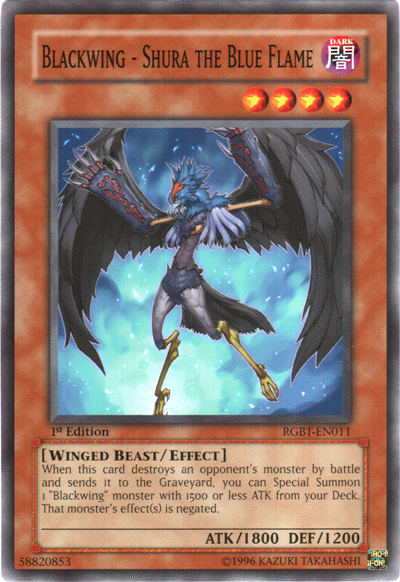 Blackwing - Shura the Blue Flame [RGBT-EN011] Common | Odin's Place