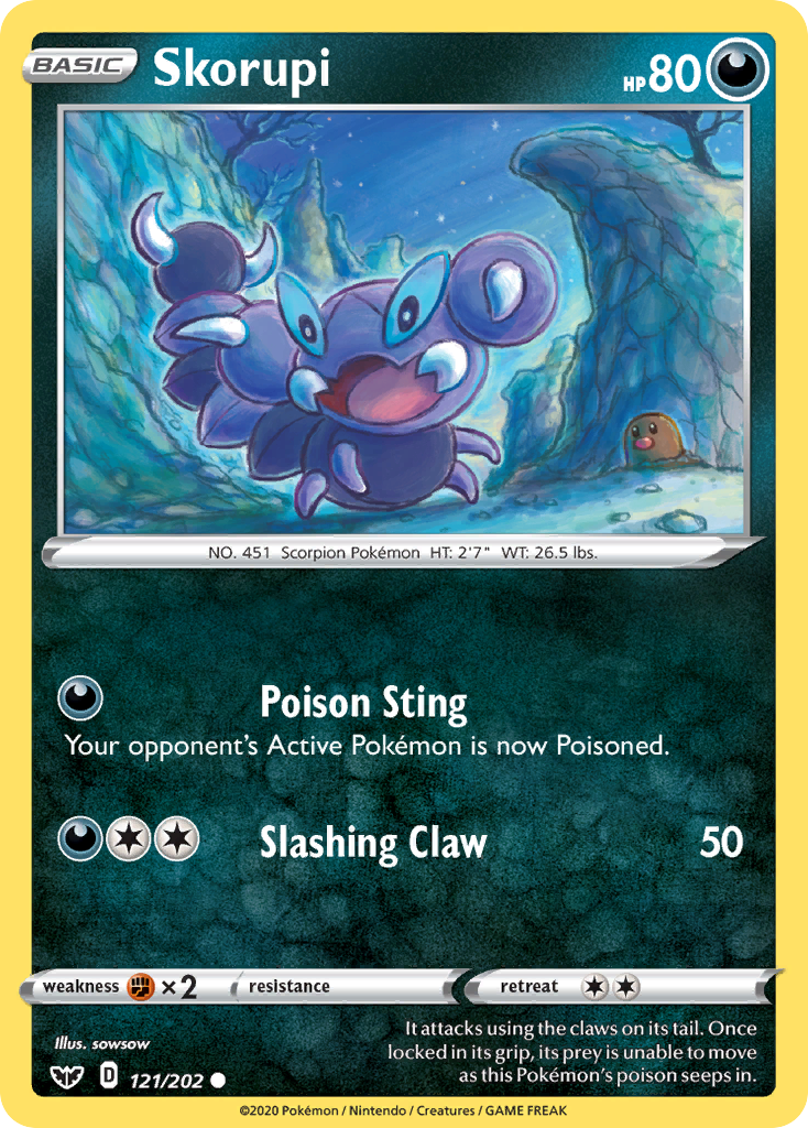 Skorupi (121/202) [Sword & Shield: Base Set] | Odin's Place