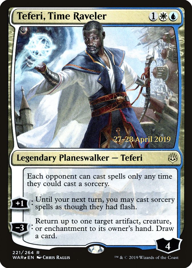 Teferi, Time Raveler (221) [War of the Spark Prerelease Promos] | Odin's Place