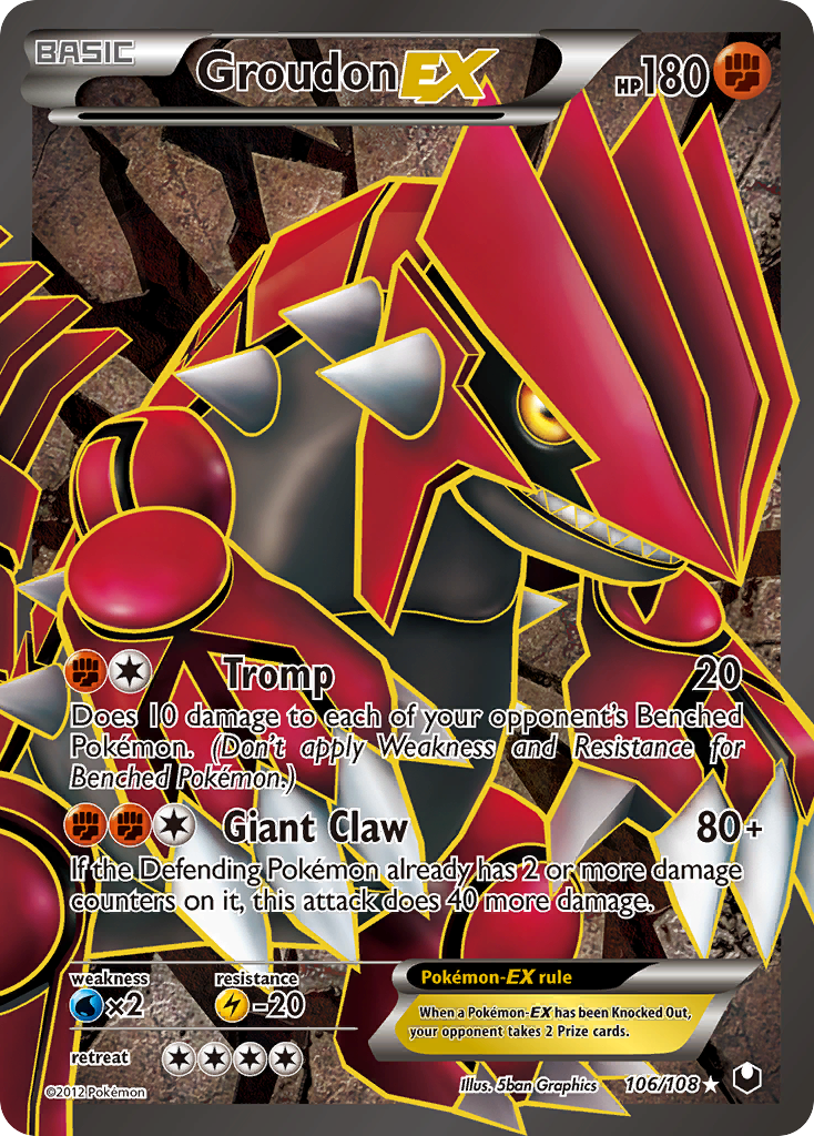 Groudon EX (106/108) [Black & White: Dark Explorers] | Odin's Place