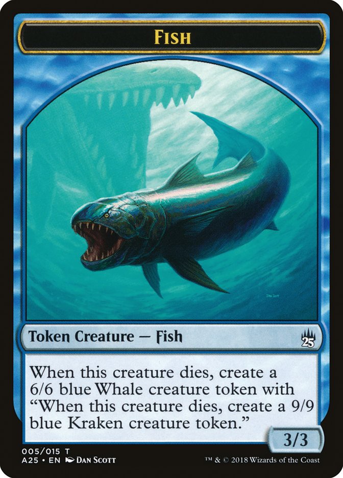 Fish Token (5) [Masters 25 Tokens] | Odin's Place