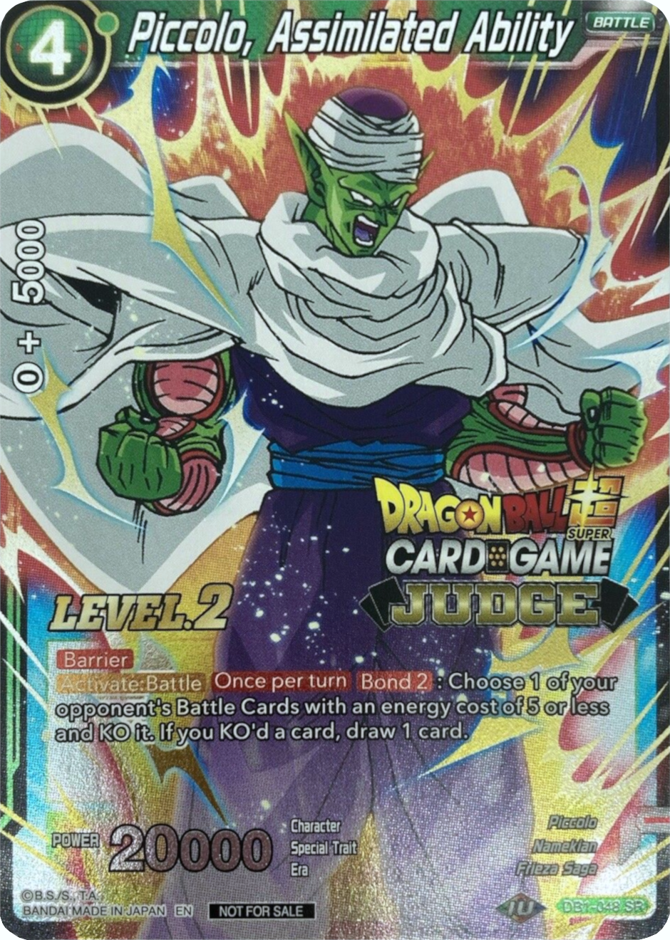 Piccolo, Assimilated Ability (Level 2) (DB1-048) [Judge Promotion Cards] | Odin's Place