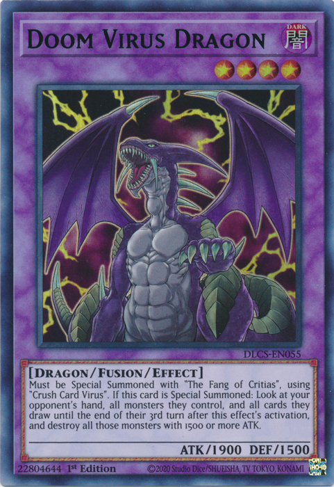 Doom Virus Dragon (Blue) [DLCS-EN055] Ultra Rare | Odin's Place