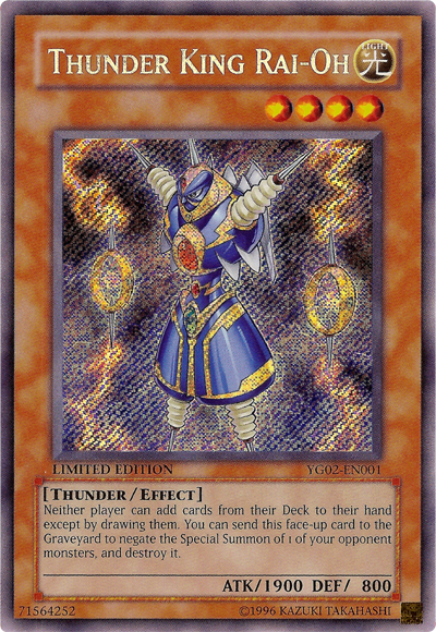 Thunder King Rai-Oh [YG02-EN001] Secret Rare | Odin's Place