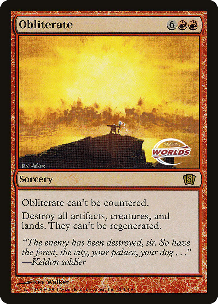 Obliterate (World Championship 2003) [Oversize Cards] | Odin's Place
