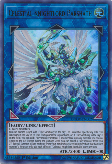Celestial Knightlord Parshath [DUOV-EN002] Ultra Rare | Odin's Place