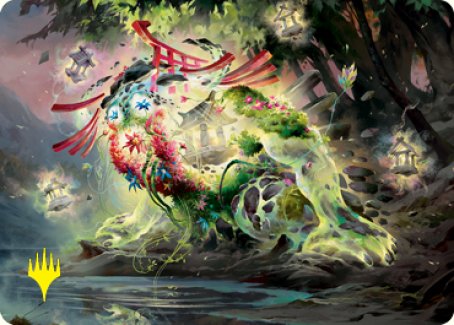Go-Shintai of Life's Origin Art Card (Gold-Stamped Signature) [Kamigawa: Neon Dynasty Art Series] | Odin's Place