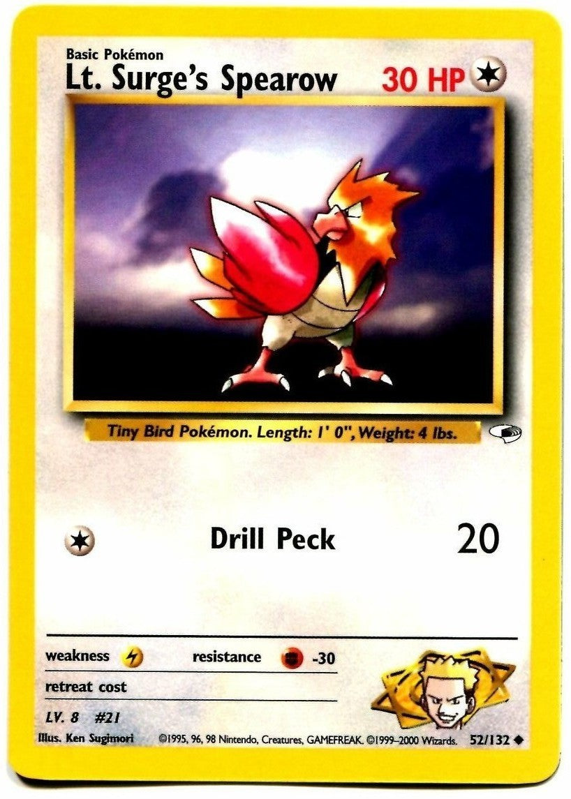 Lt. Surge's Spearow (52/132) [Gym Heroes Unlimited] | Odin's Place