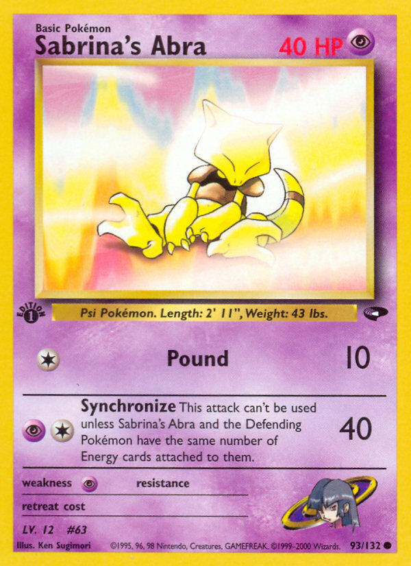 Sabrina's Abra (93/132) [Gym Challenge 1st Edition] | Odin's Place