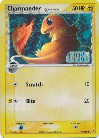 Charmander (49/100) (Delta Species) (Stamped) [EX: Crystal Guardians] | Odin's Place