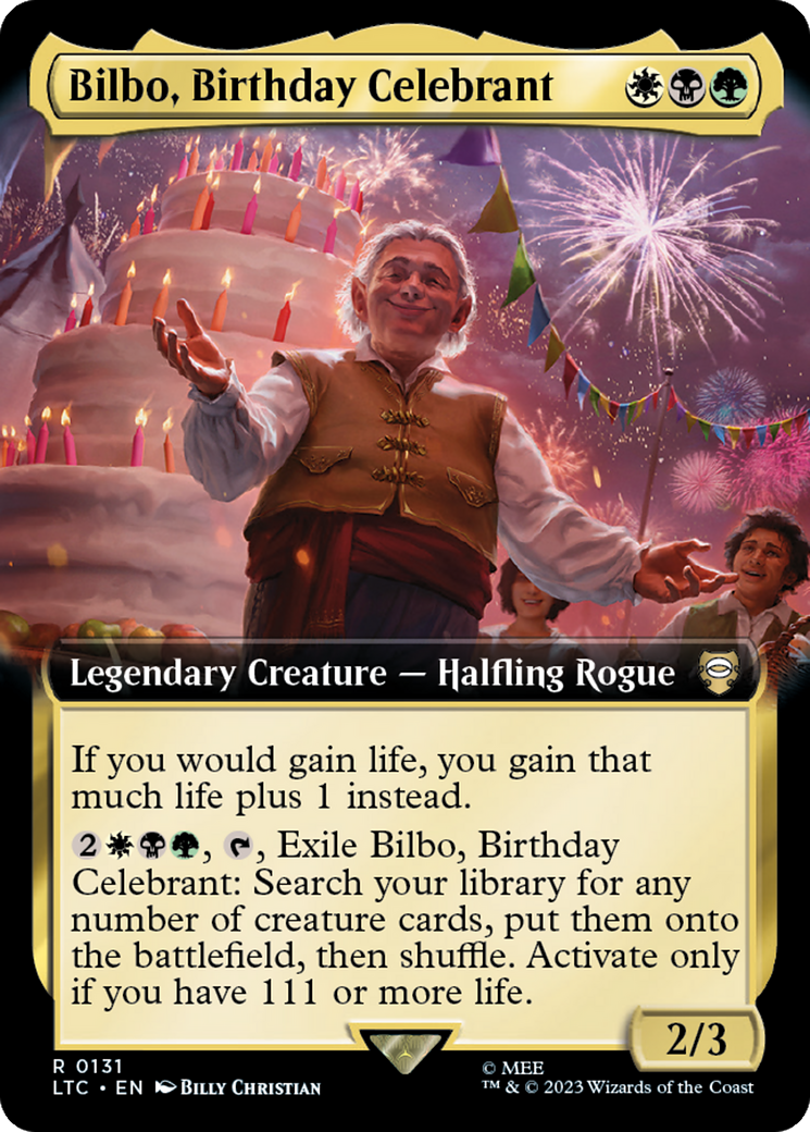 Bilbo, Birthday Celebrant (Extended Art) [The Lord of the Rings: Tales of Middle-Earth Commander] | Odin's Place