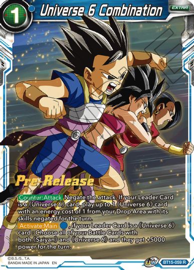Universe 6 Combination (BT15-059) [Saiyan Showdown Prerelease Promos] | Odin's Place