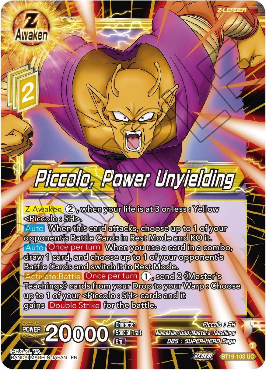 Piccolo, Power Unyielding (BT19-103) [Fighter's Ambition] | Odin's Place