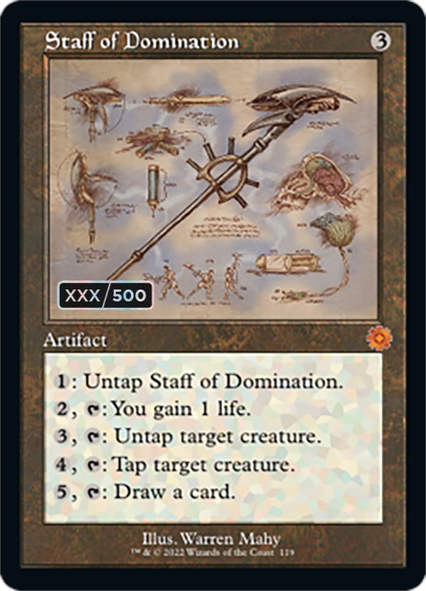 Staff of Domination (Retro Schematic) (Serialized) [The Brothers' War Retro Artifacts] | Odin's Place