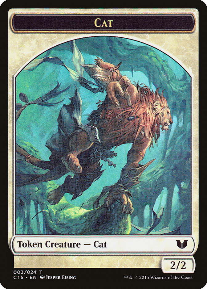 Cat // Zombie Double-Sided Token [Commander 2015 Tokens] | Odin's Place
