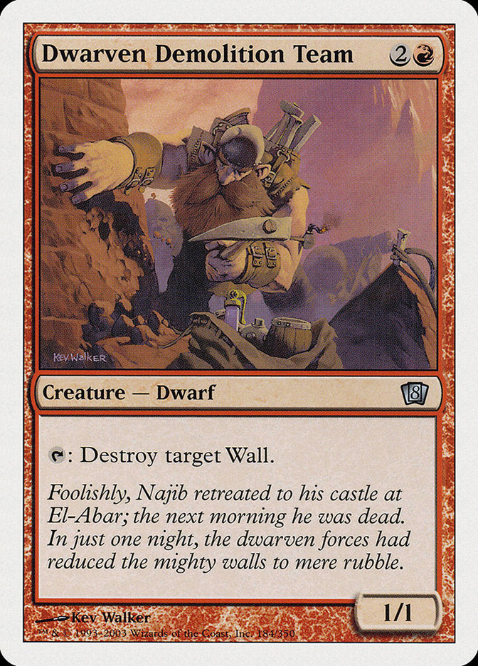 Dwarven Demolition Team (184) [Eighth Edition] | Odin's Place