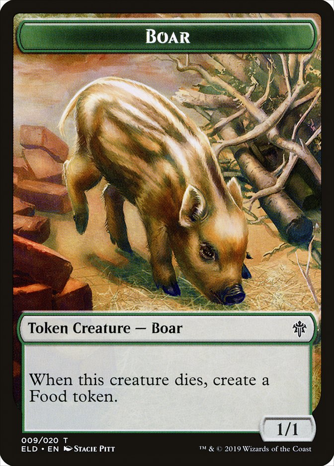 Boar Token [Throne of Eldraine Tokens] | Odin's Place