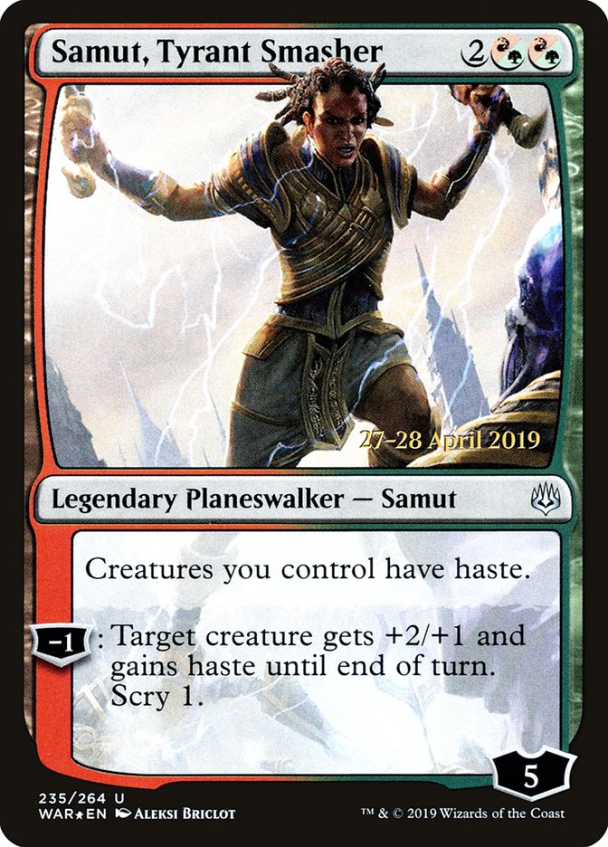 Samut, Tyrant Smasher (235) [War of the Spark Prerelease Promos] | Odin's Place