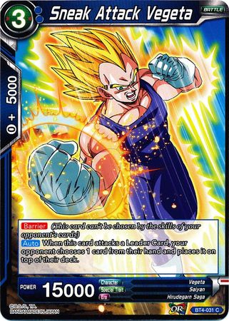 Sneak Attack Vegeta (BT4-031) [Colossal Warfare] | Odin's Place