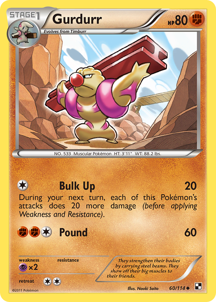 Gurdurr (60/114) [Black & White: Base Set] | Odin's Place