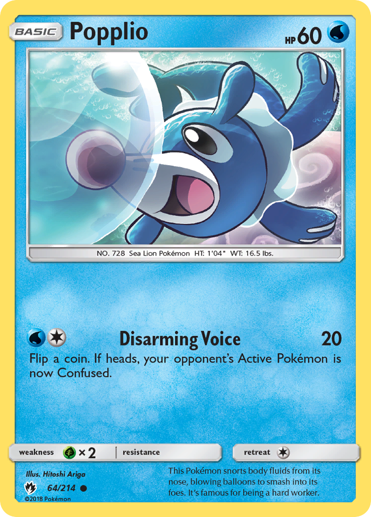 Popplio (64/214) [Sun & Moon: Lost Thunder] | Odin's Place