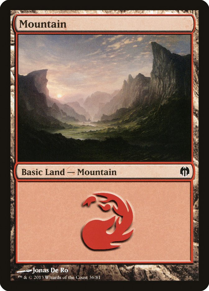 Mountain (36) [Duel Decks: Heroes vs. Monsters] | Odin's Place