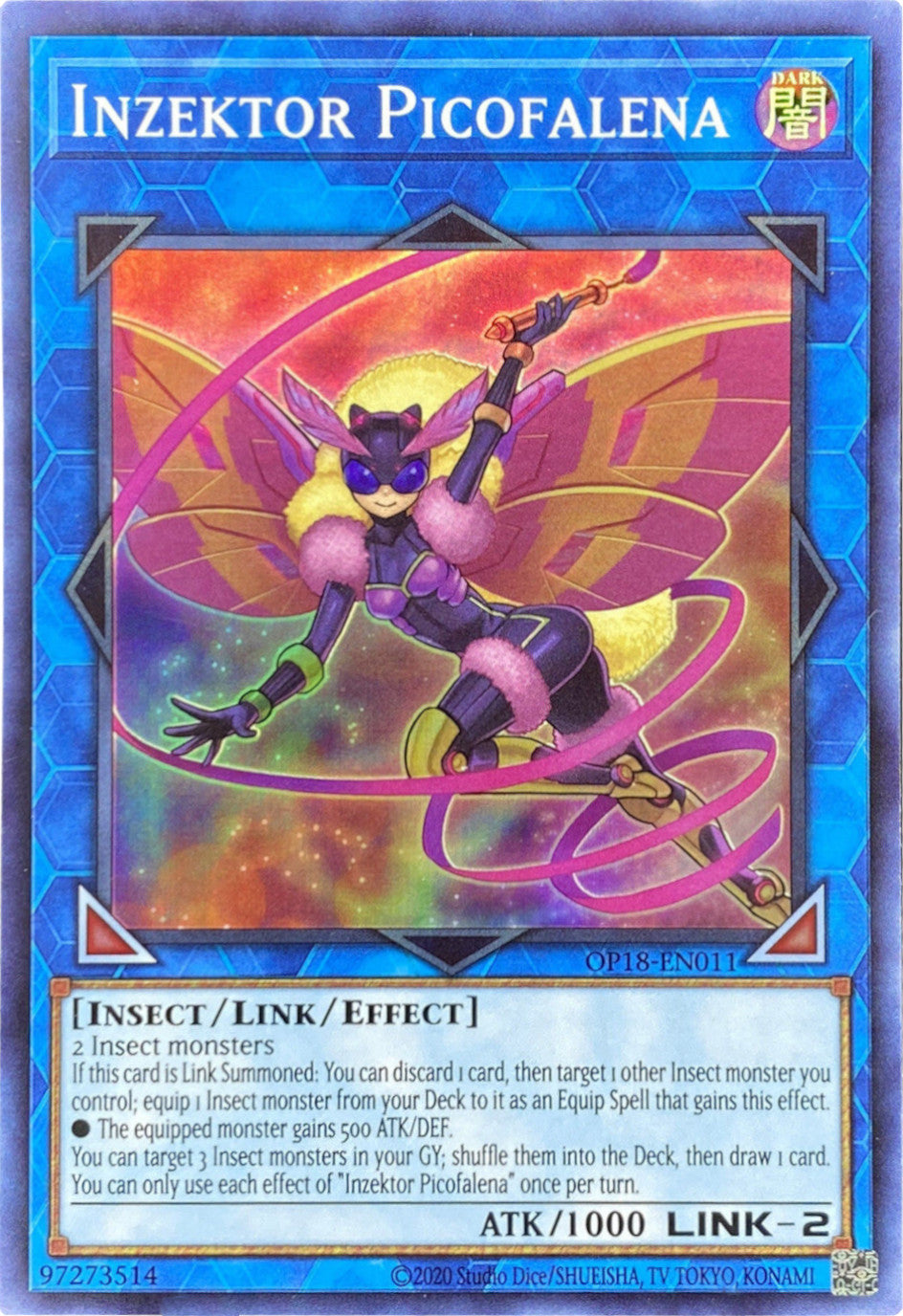 Inzektor Picofalena [OP18-EN011] Super Rare | Odin's Place