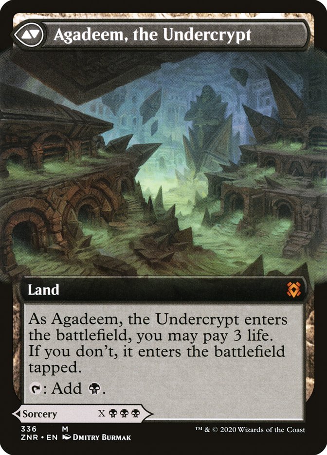 Agadeem's Awakening // Agadeem, the Undercrypt (Extended Art) [Zendikar Rising] | Odin's Place