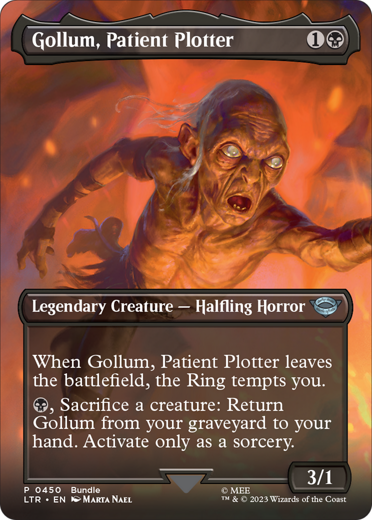 Gollum, Patient Plotter (Borderless Alternate Art) [The Lord of the Rings: Tales of Middle-Earth] | Odin's Place