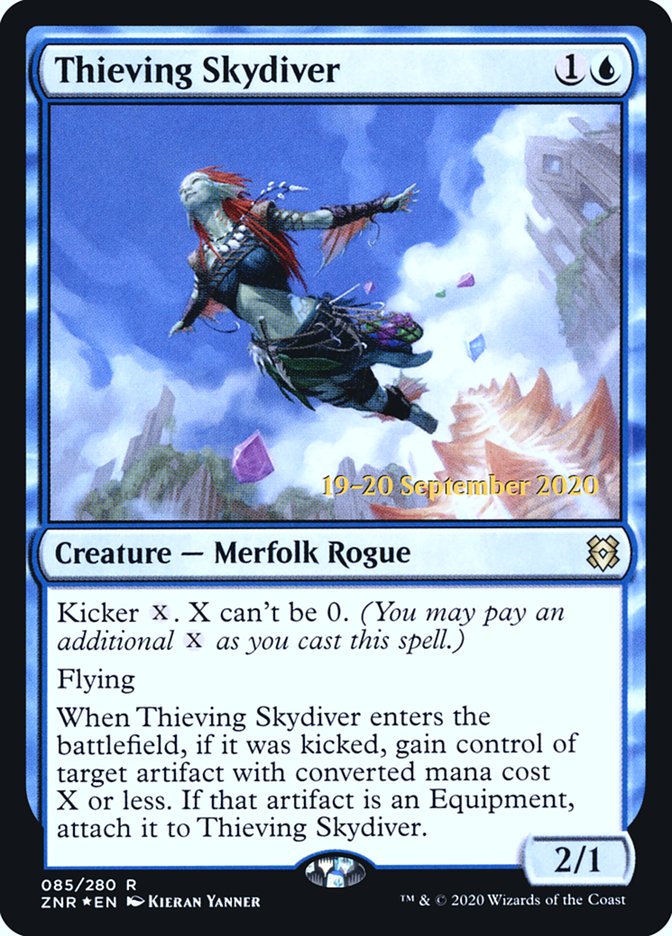 Thieving Skydiver [Zendikar Rising Prerelease Promos] | Odin's Place
