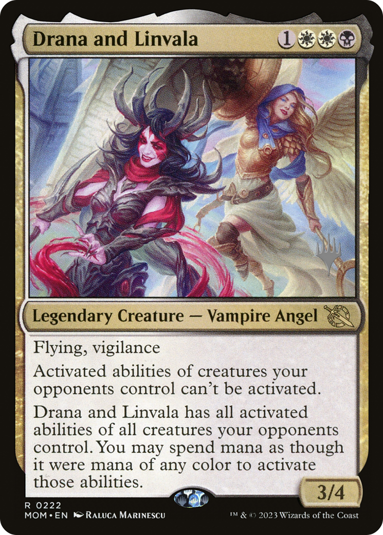 Drana and Linvala (Promo Pack) [March of the Machine Promos] | Odin's Place