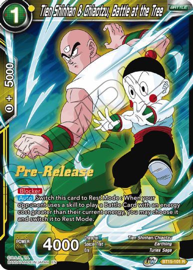 Tien Shinhan & Chiaotzu, Battle at the Tree (BT15-101) [Saiyan Showdown Prerelease Promos] | Odin's Place