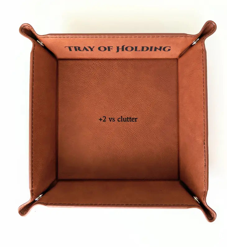 NTSD Gaming Square Leatherette Dice Tray, Assorted Styles | Odin's Place