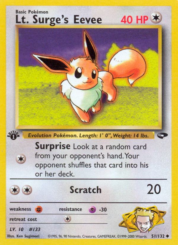 Lt. Surge's Eevee (51/132) [Gym Challenge 1st Edition] | Odin's Place